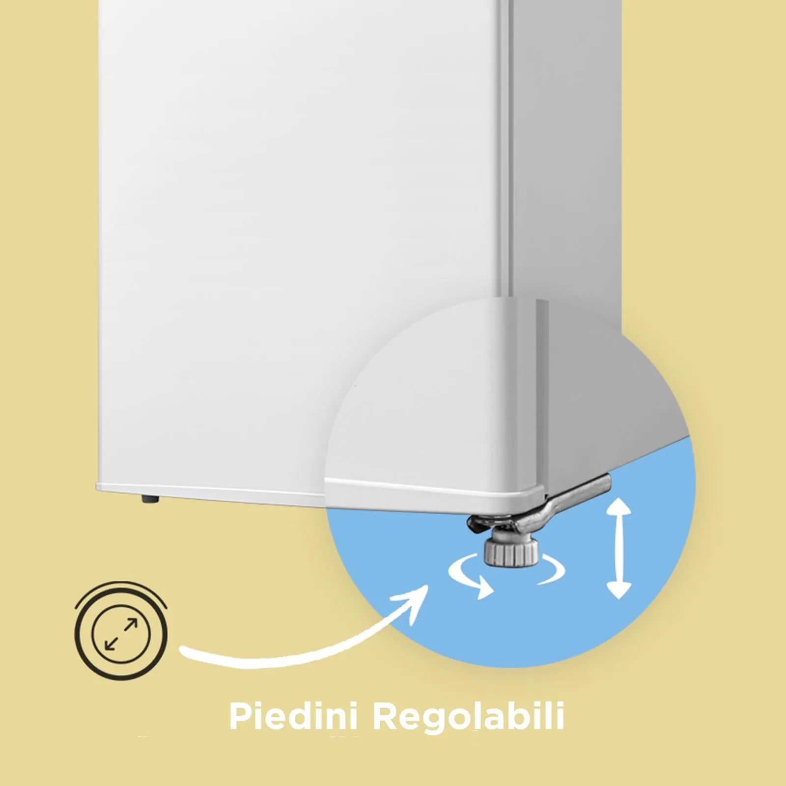 COMFEE' Frigorifero Piccolo con Freezer 80L, Bianco RCD80WH3(E) - immagine 7