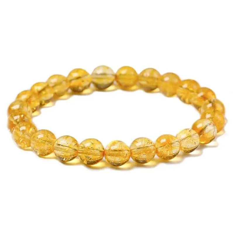 TENET Bracciale in Quarzo Citrino naturale, 8 mm - immagine 1