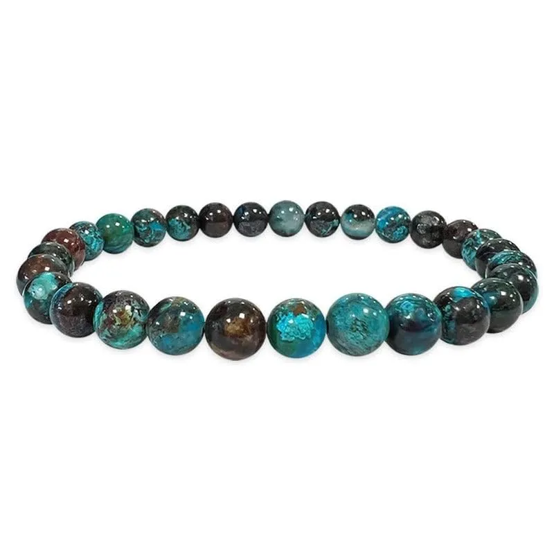 TENET Bracciale a sfere in Crisocolla autentica, 8 mm - immagine 1