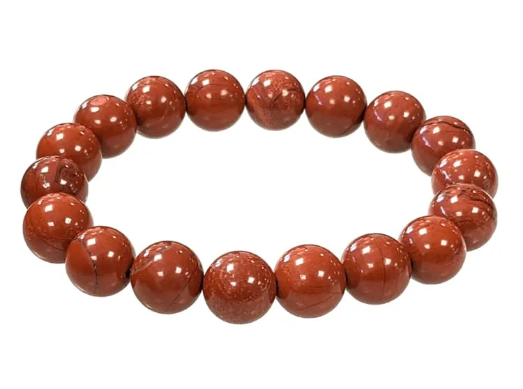 TENET Bracciale a sfere in Diaspro Rosso, 8 mm - immagine 1