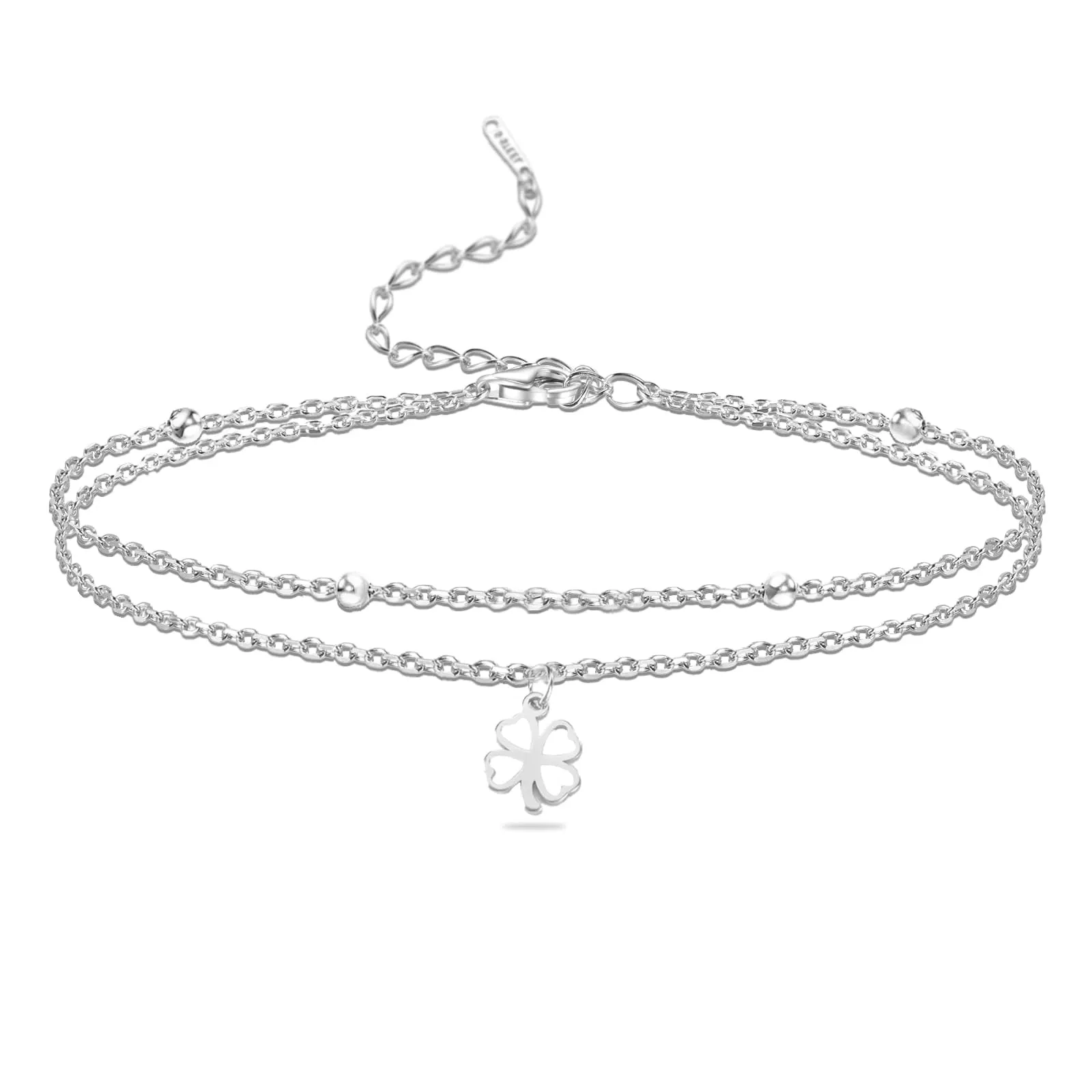 VASSAGO Bracciale da donna con quadrifoglio in acciaio inossidabile, Taglia unica - immagine 1