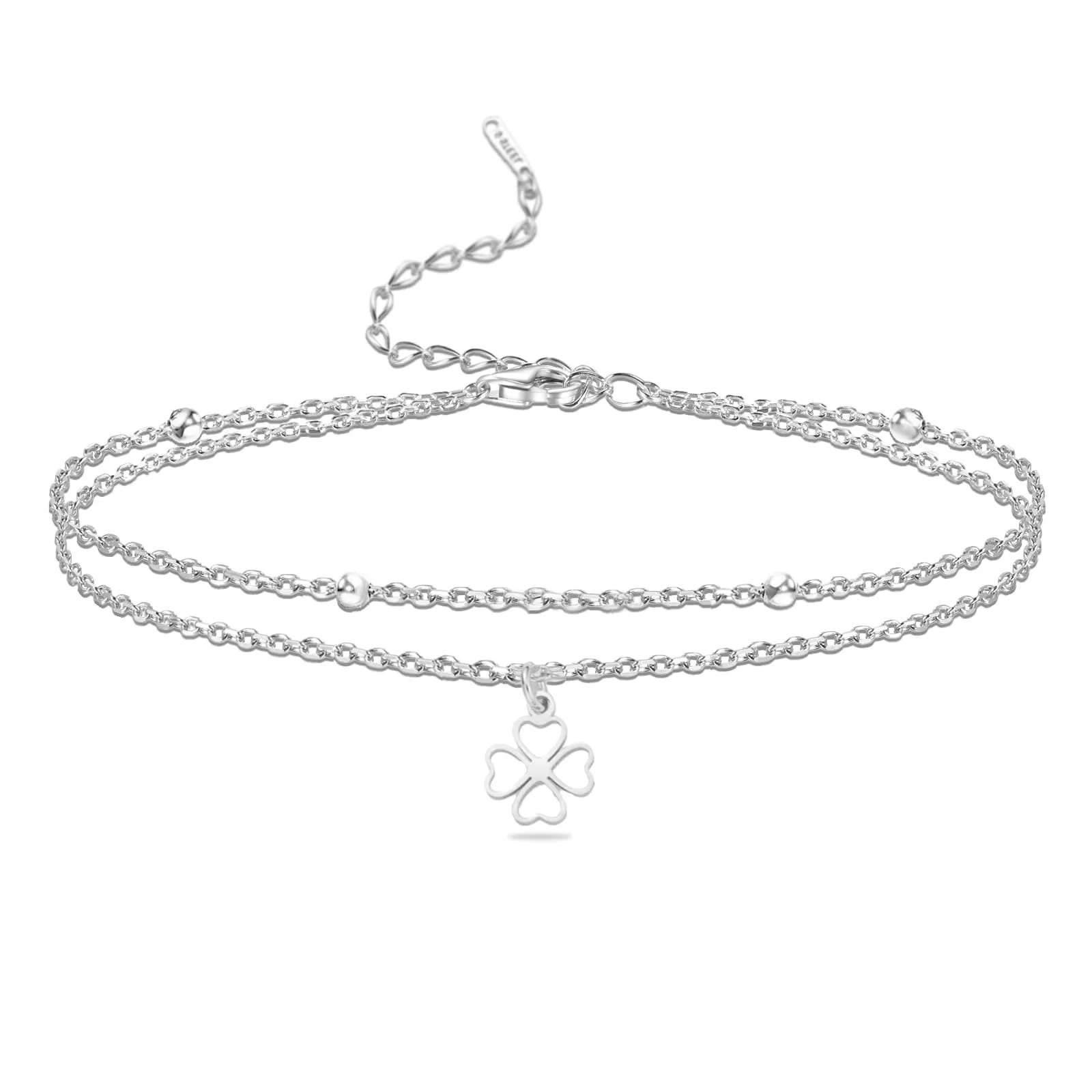 VASSAGO Bracciale da donna con quadrifoglio in acciaio inox, Taglia unica - immagine 1