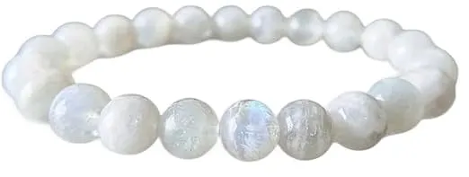 TENET Bracciale a sfere in pietra di luna bianca adularia, 6 mm - immagine 5