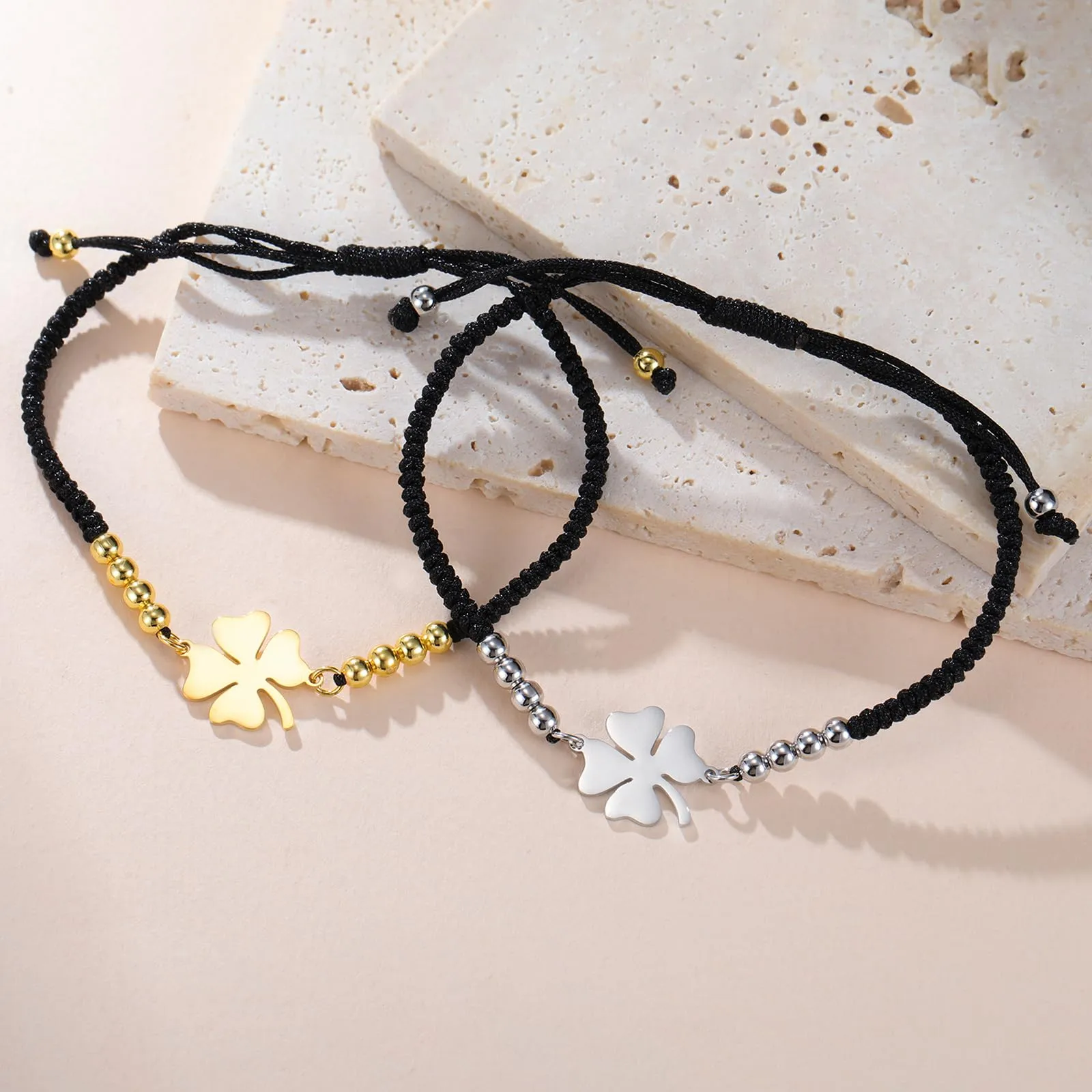 VASSAGO Bracciale da donna con quadrifoglio in acciaio inossidabile - immagine 6