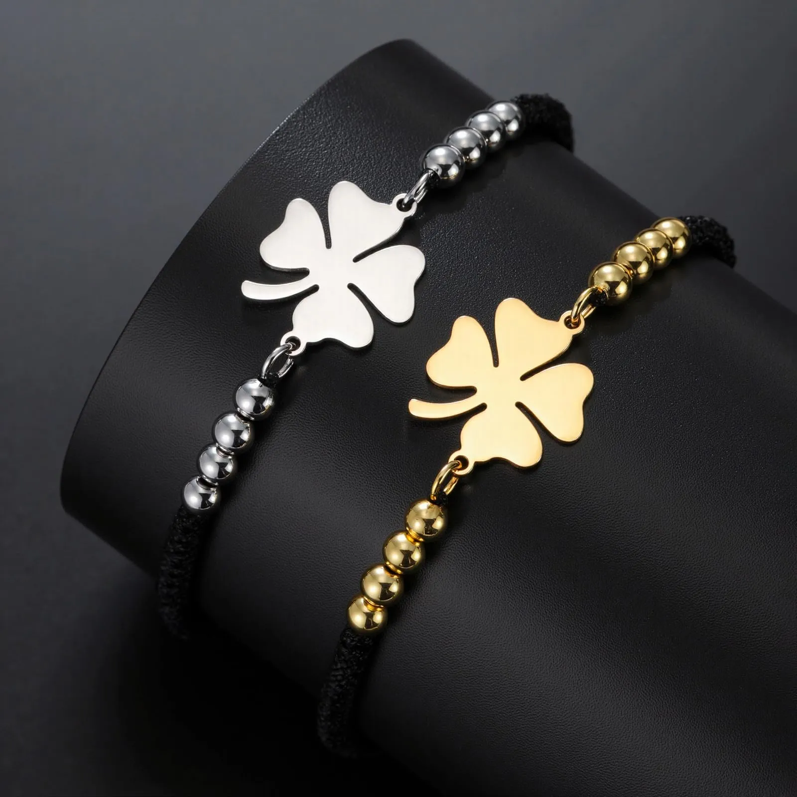 VASSAGO Bracciale da donna con quadrifoglio in acciaio inossidabile - immagine 9