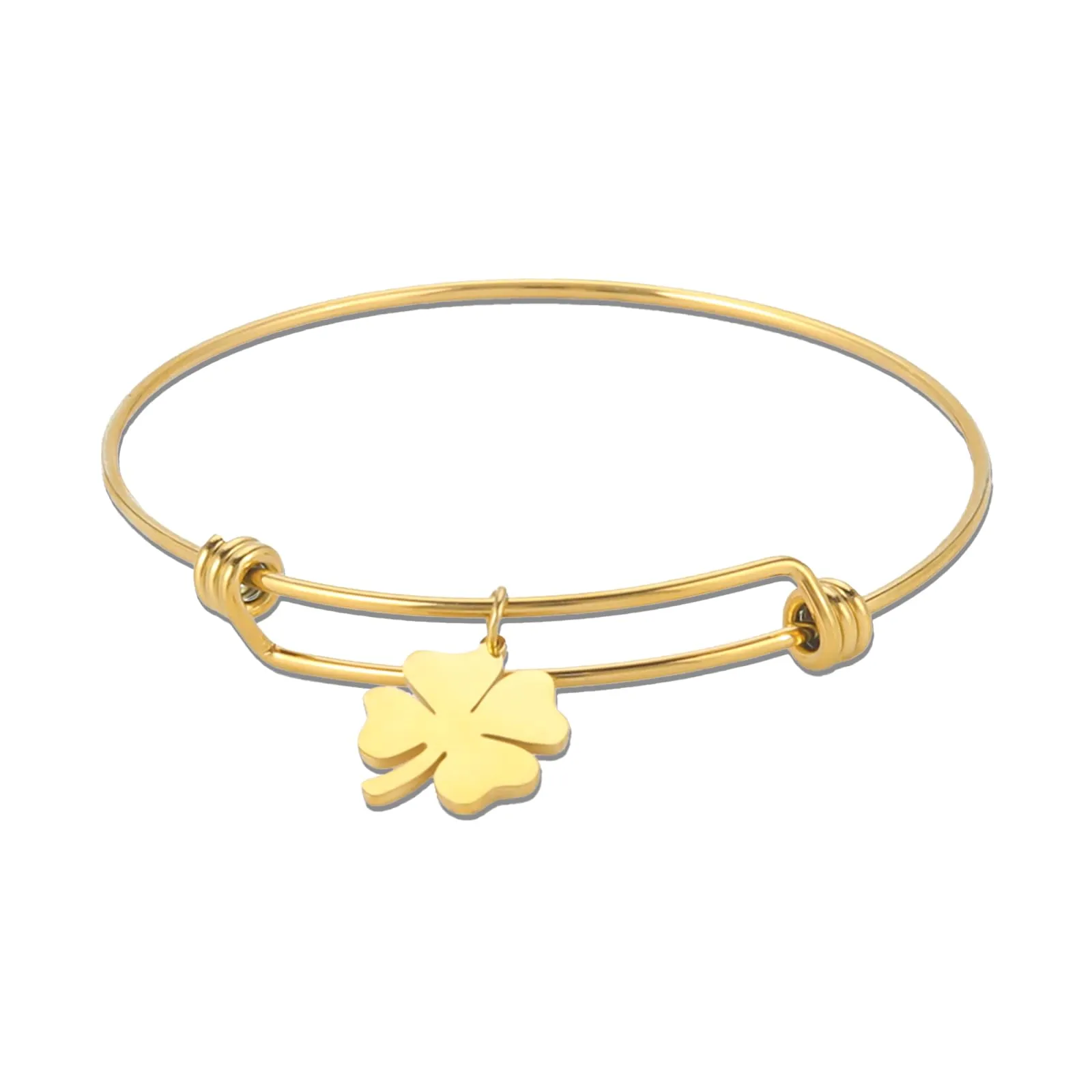 VASSAGO Bracciale da donna con quadrifoglio in acciaio inossidabile, Taglia unica - immagine 1