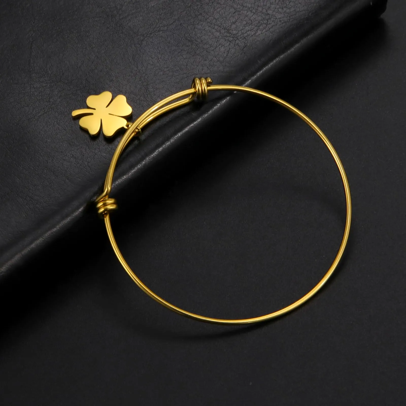 VASSAGO Bracciale da donna con quadrifoglio in acciaio inossidabile, Taglia unica - immagine 9
