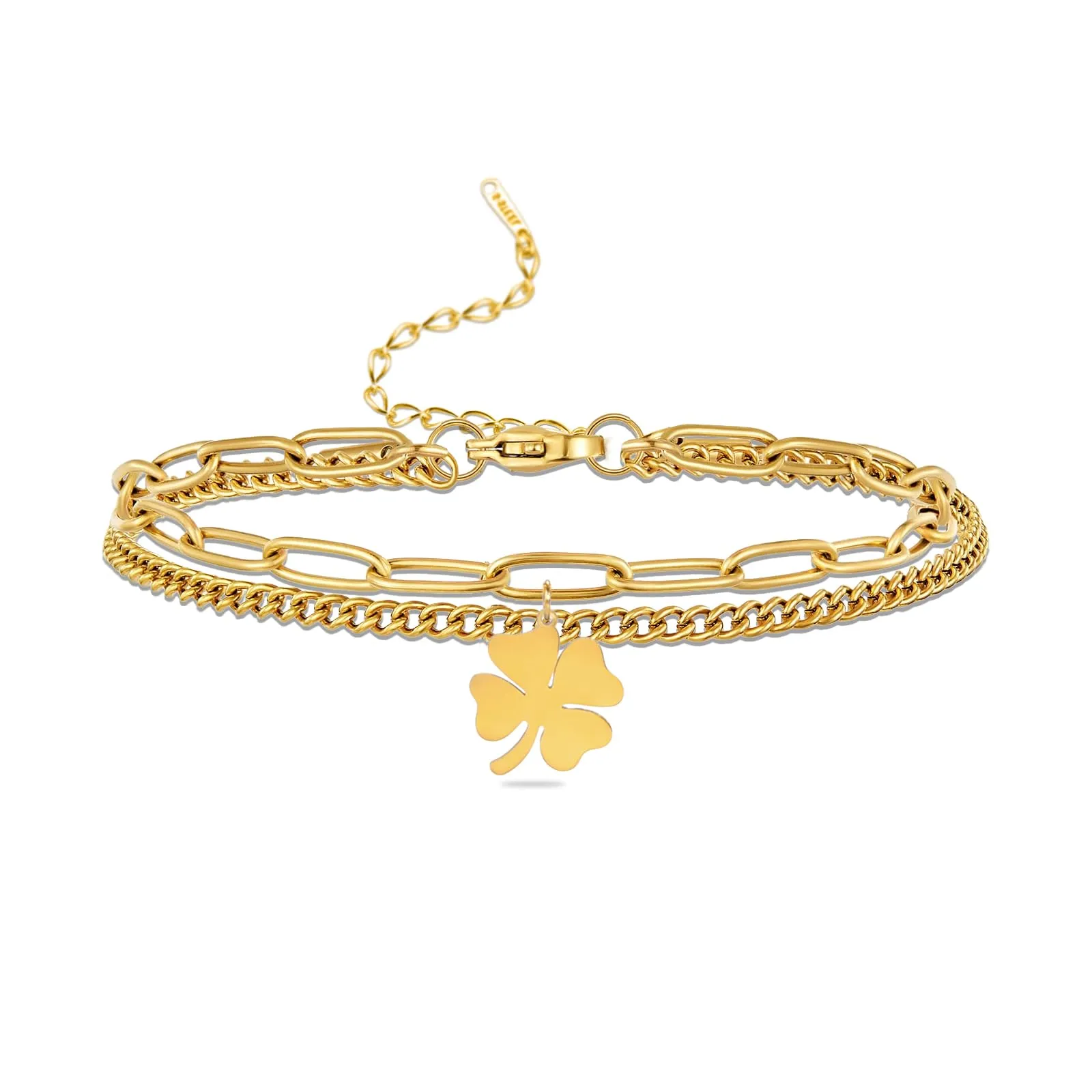 VASSAGO Bracciale da donna con quadrifoglio in acciaio inossidabile - immagine 1