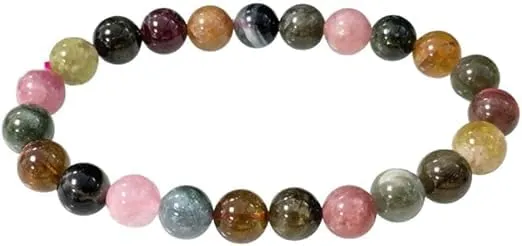 TENET Bracciale a sfere in Tormalina Multicolor Verde Anguria, 6 mm - immagine 1