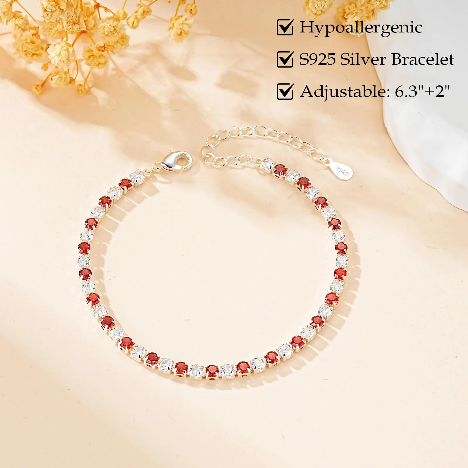 Aretas Bracciale da donna in argento Sterling 925, regolabile, Rame, Senza Gemstone - immagine 2