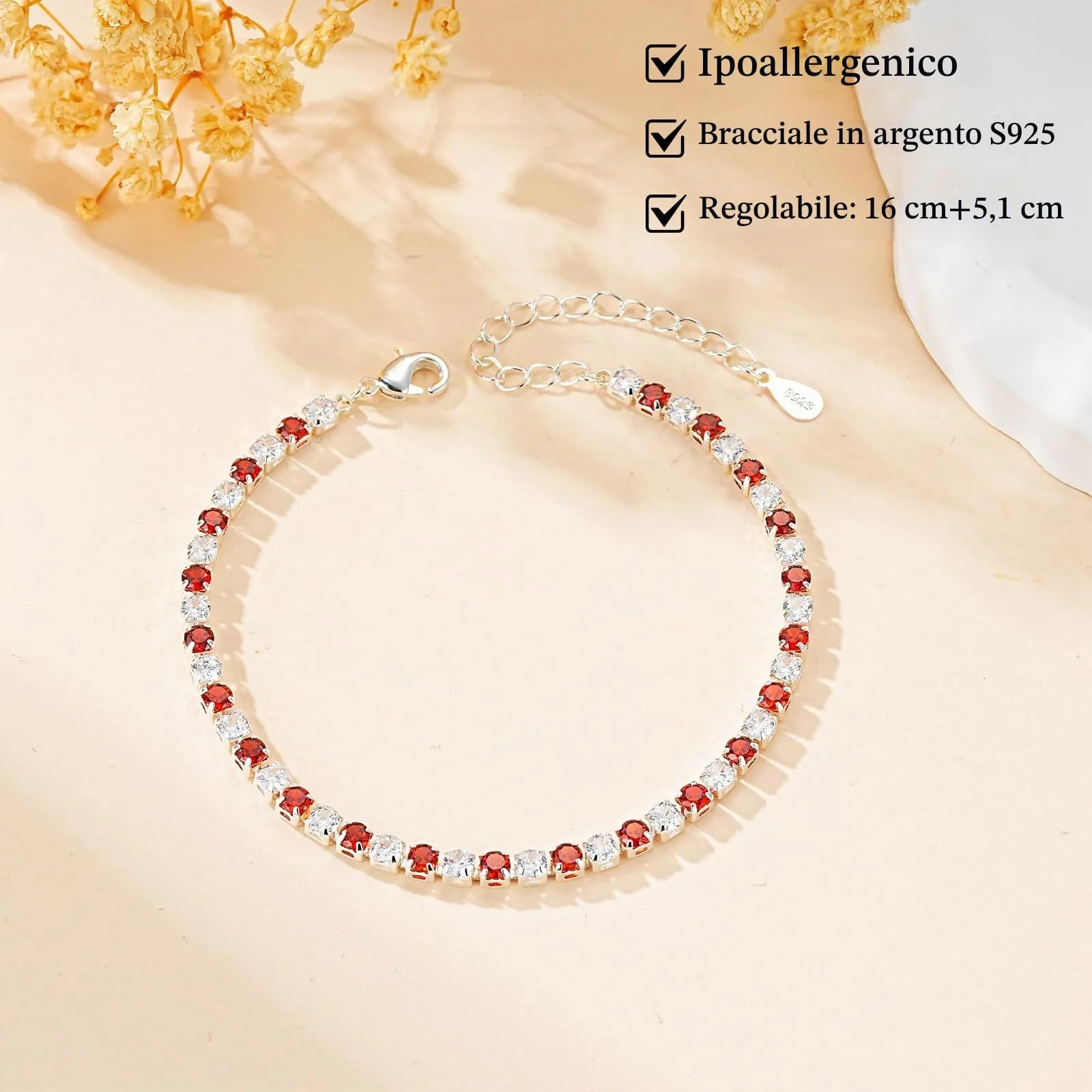 Aretas Bracciale da donna in argento Sterling 925 regolabile, rame, senza gemstone - immagine 2