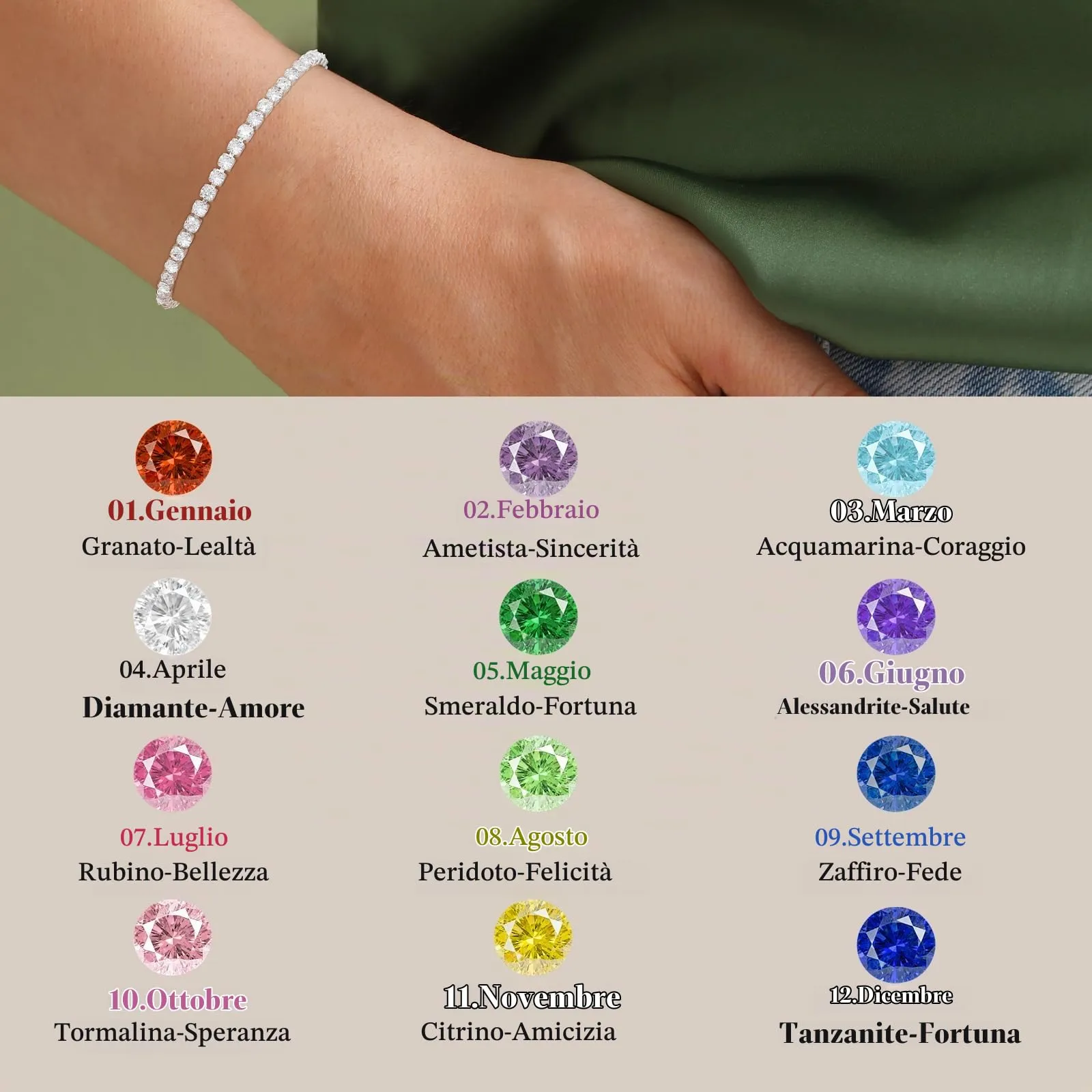 Aretas Bracciale da donna in argento Sterling 925 regolabile, rame, senza gemstone - immagine 6