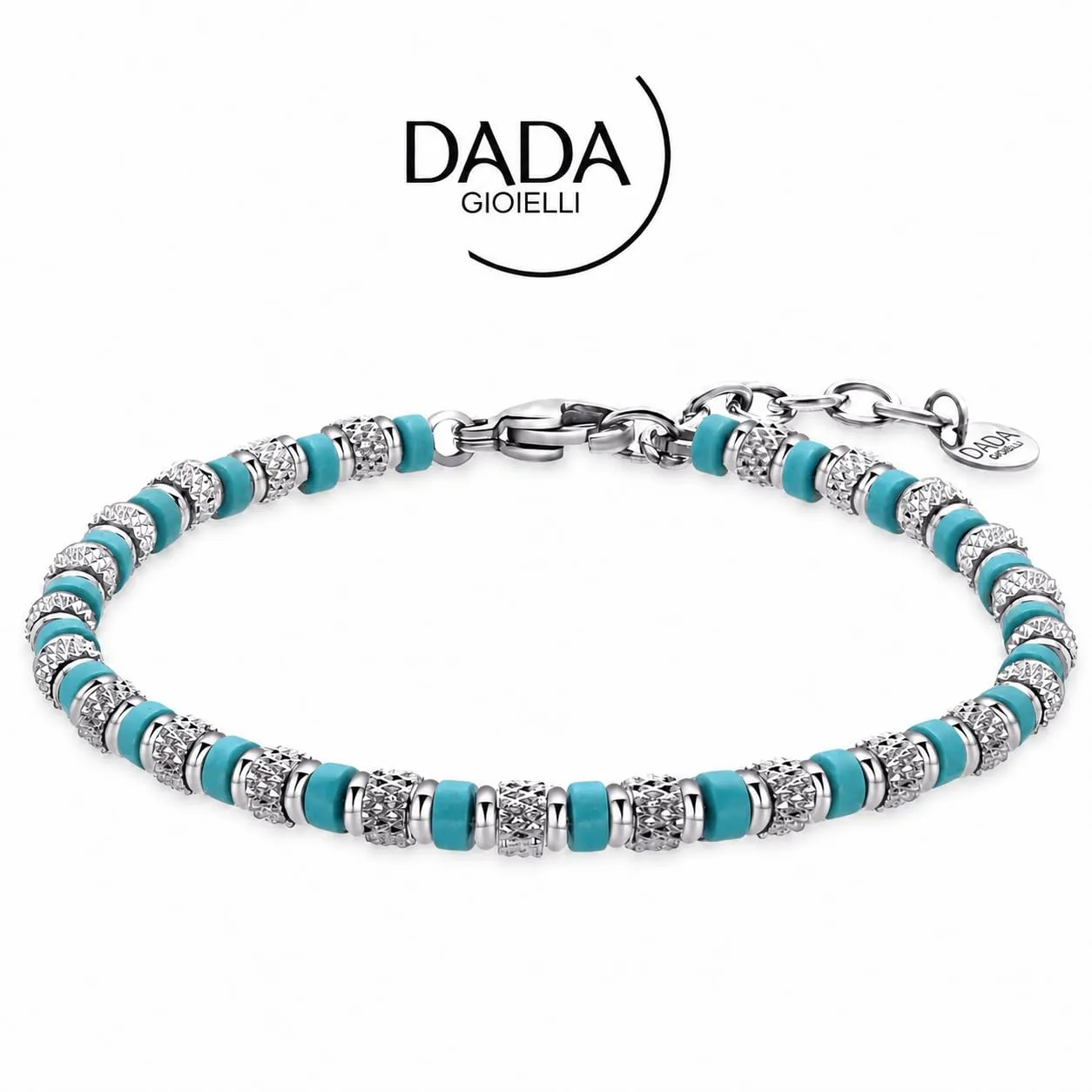 Dada Gioielli Bracciale con Pietre Naturali Turchese Aulite, Misura Regolabile 18,5+3 cm - immagine 6