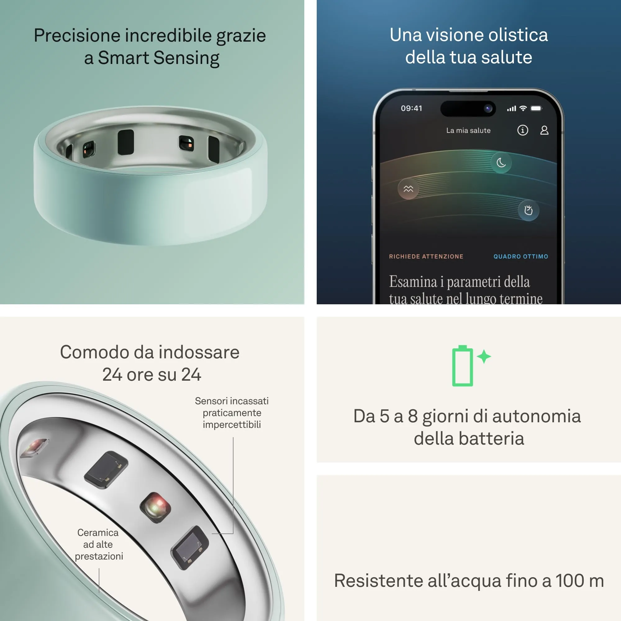 Oura Ring 4 Ceramic Tide - Size 8 - immagine 5