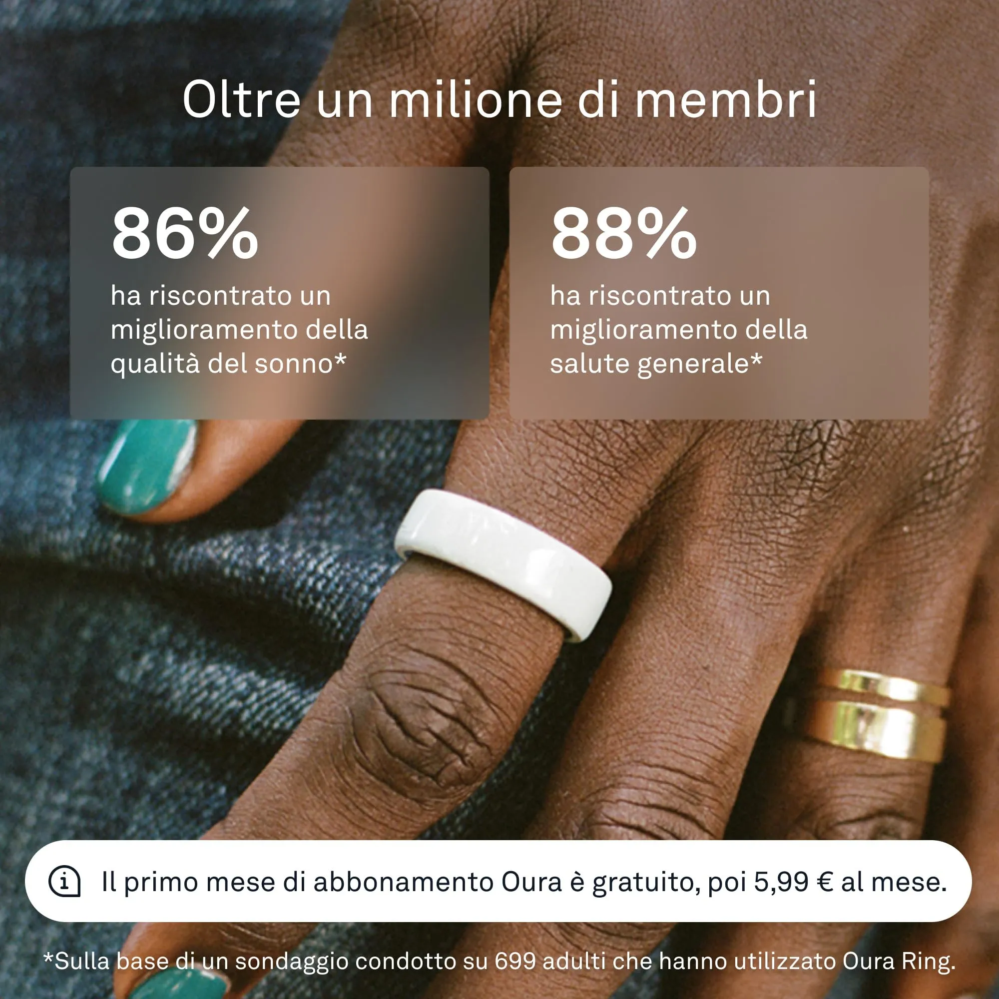 Oura Ring 4 Ceramic Cloud, Size 10 - immagine 7