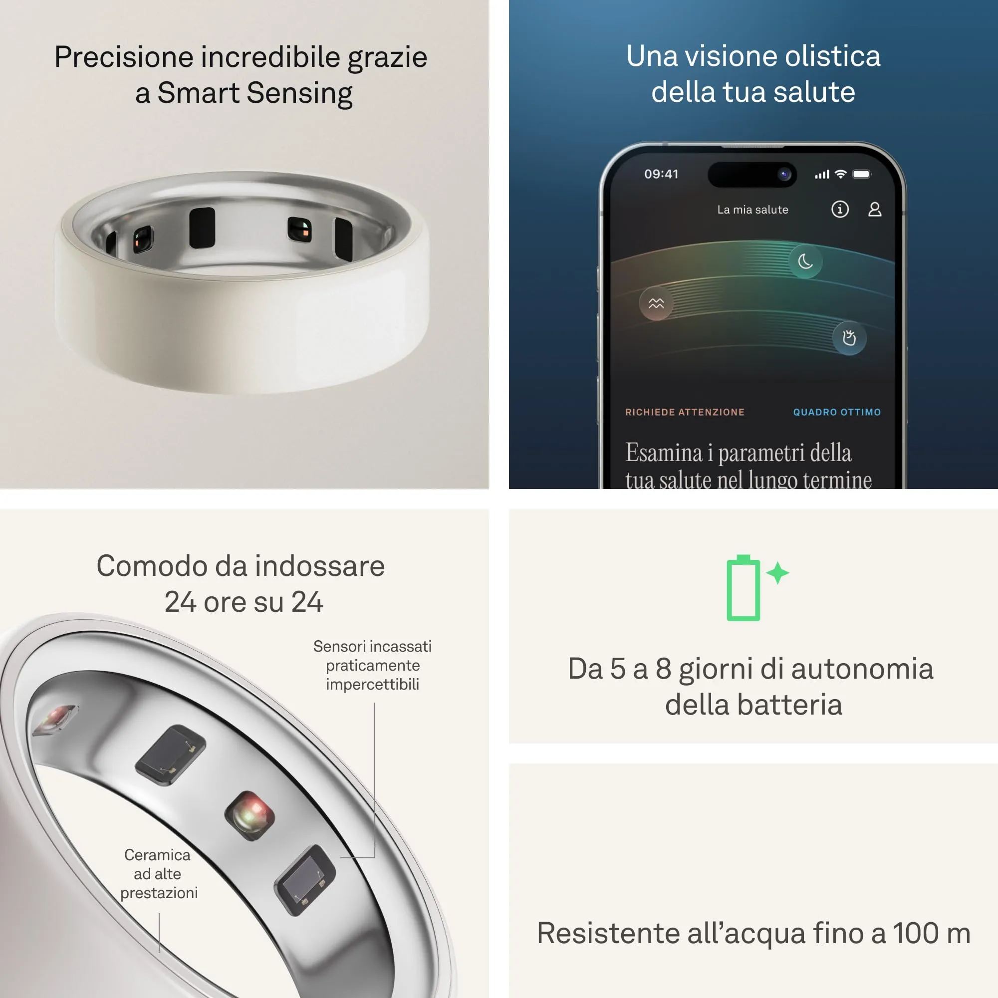 Oura Ring 4 Ceramic Cloud - Size 7 - immagine 5