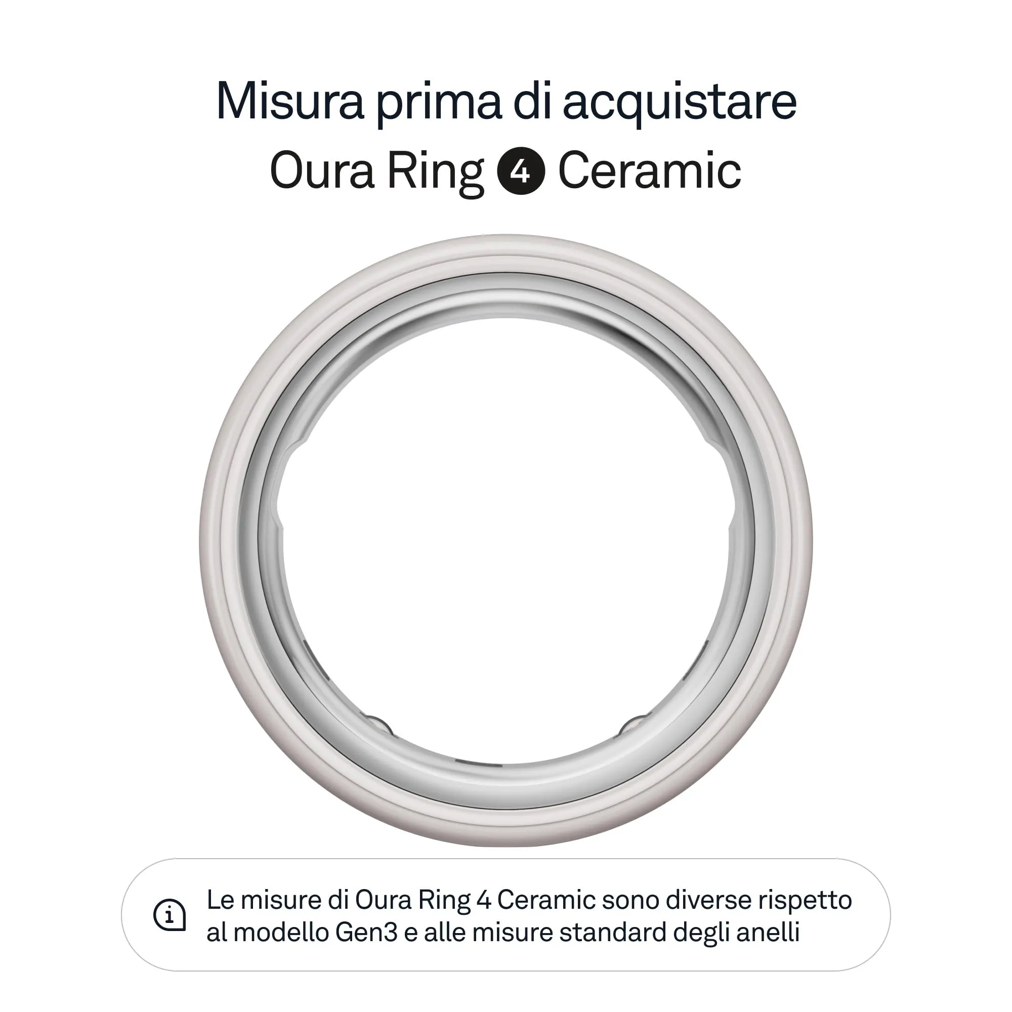 Oura Ring 4 Ceramic Cloud - Size 15 - immagine 2