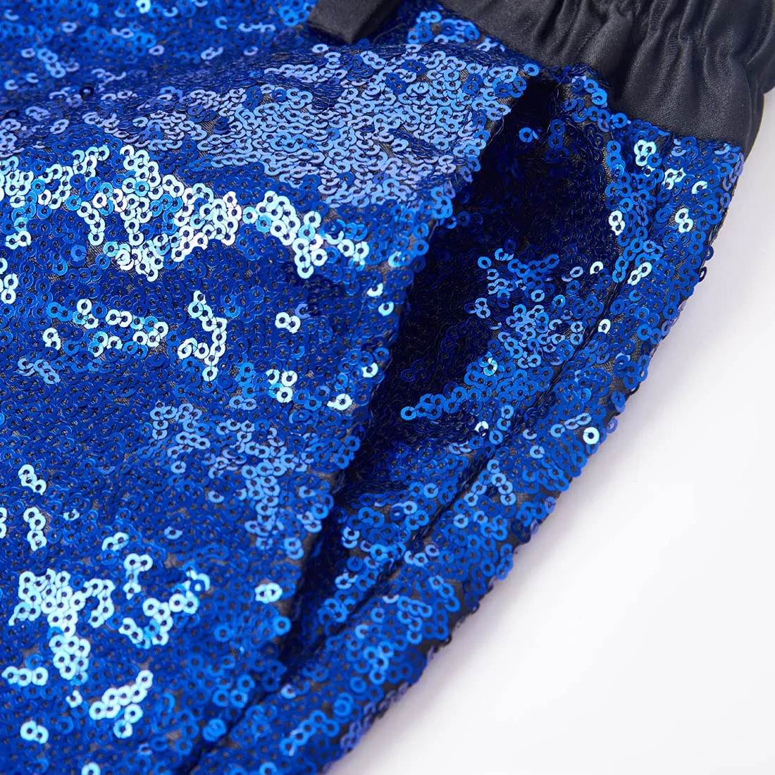 CARFFIV Men's Gradient Color Sequins Two Piece Suit Set (XS, Blue Gold) - immagine 3