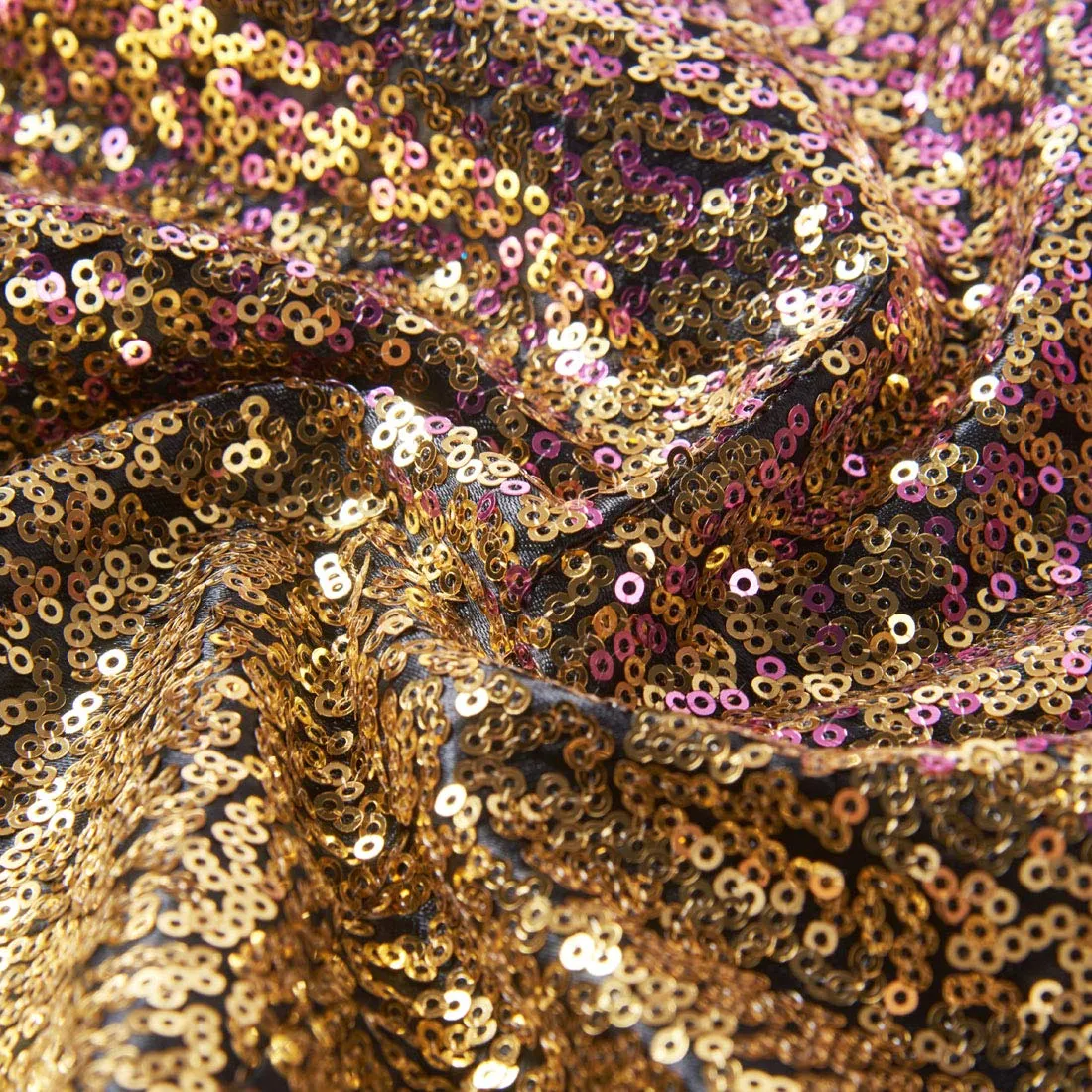 CARFFIV Men's Gradient Sequin Two Piece Suit Set, Pink Gold, S - immagine 5