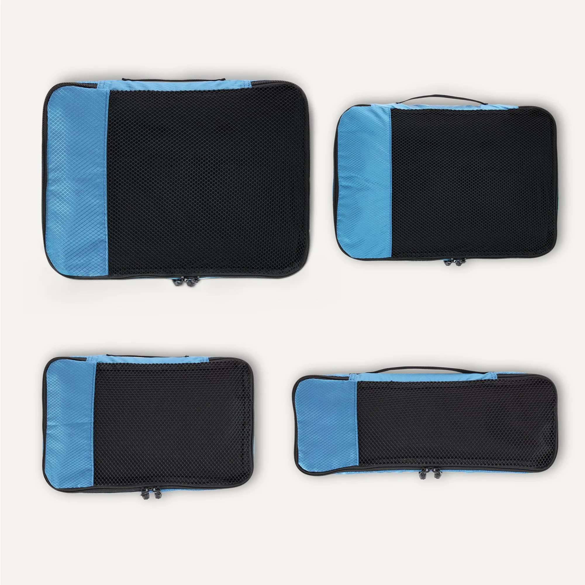 Amazon Essentials Set di 4 Packing Cube Organizer per Bagagli, S/M/L/Slim, Blu Cielo - immagine 5