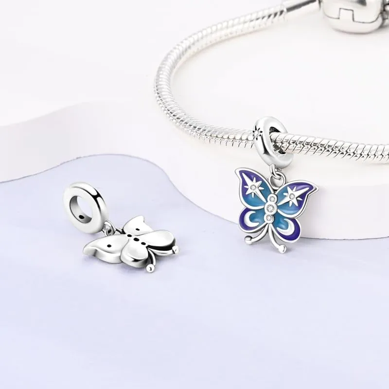 Pandach Bead Charm Ciondolo Argento Sterling 925 con Cubic Zirconia per Braccialetti e Collane Europei - immagine 2