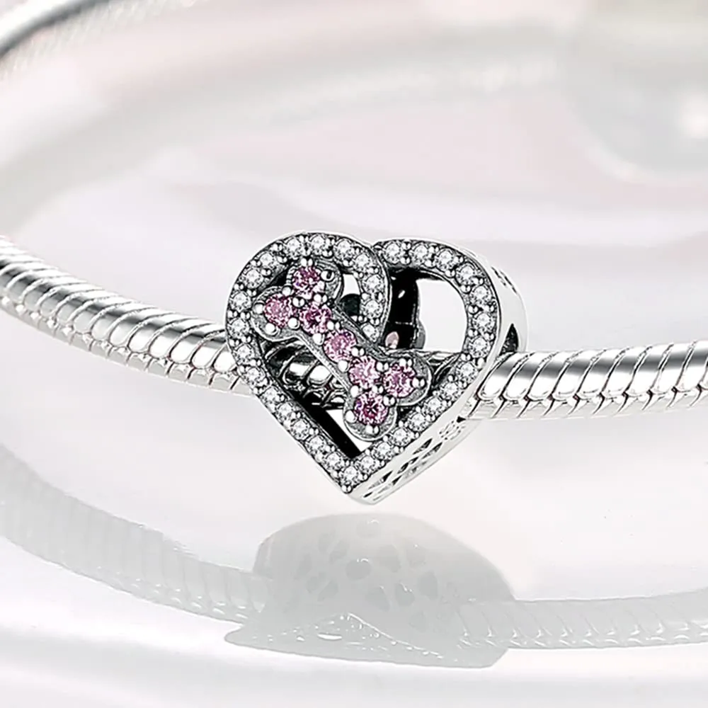 Pandach Bead Charm in Argento Sterling 925 con Cubic Zirconia, Compatibile con Braccialetti e Collane Europei - immagine 2