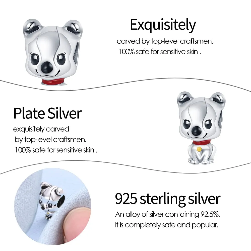 Pandach Bead Charm Ciondolo Argento Sterling 925 con Cubic Zirconia per Braccialetti e Collane Europee - immagine 4