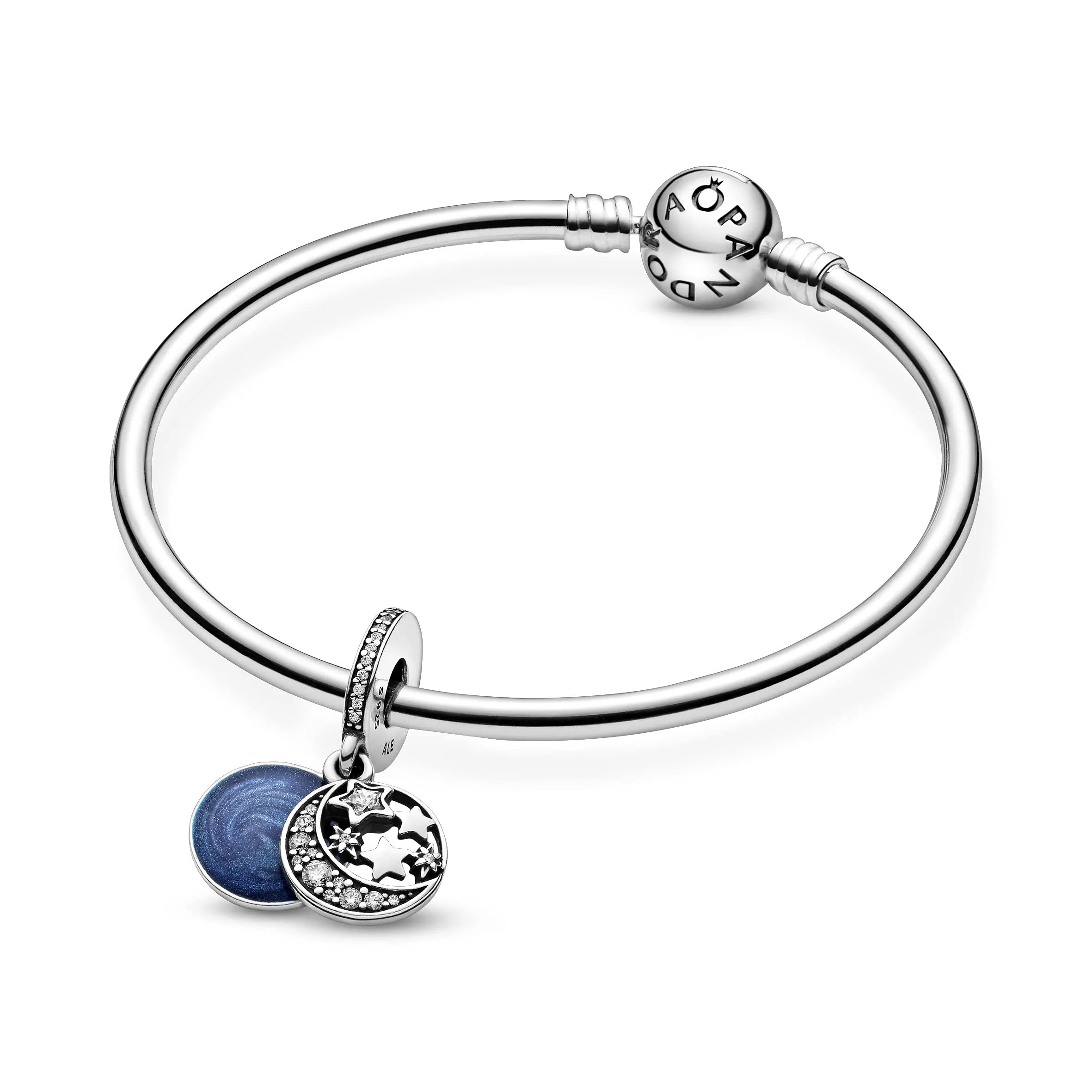 Pandora Passions Pendente in argento Luna e Stella con Zirconi Cubici e Smalto Blu 791993CZ - immagine 5