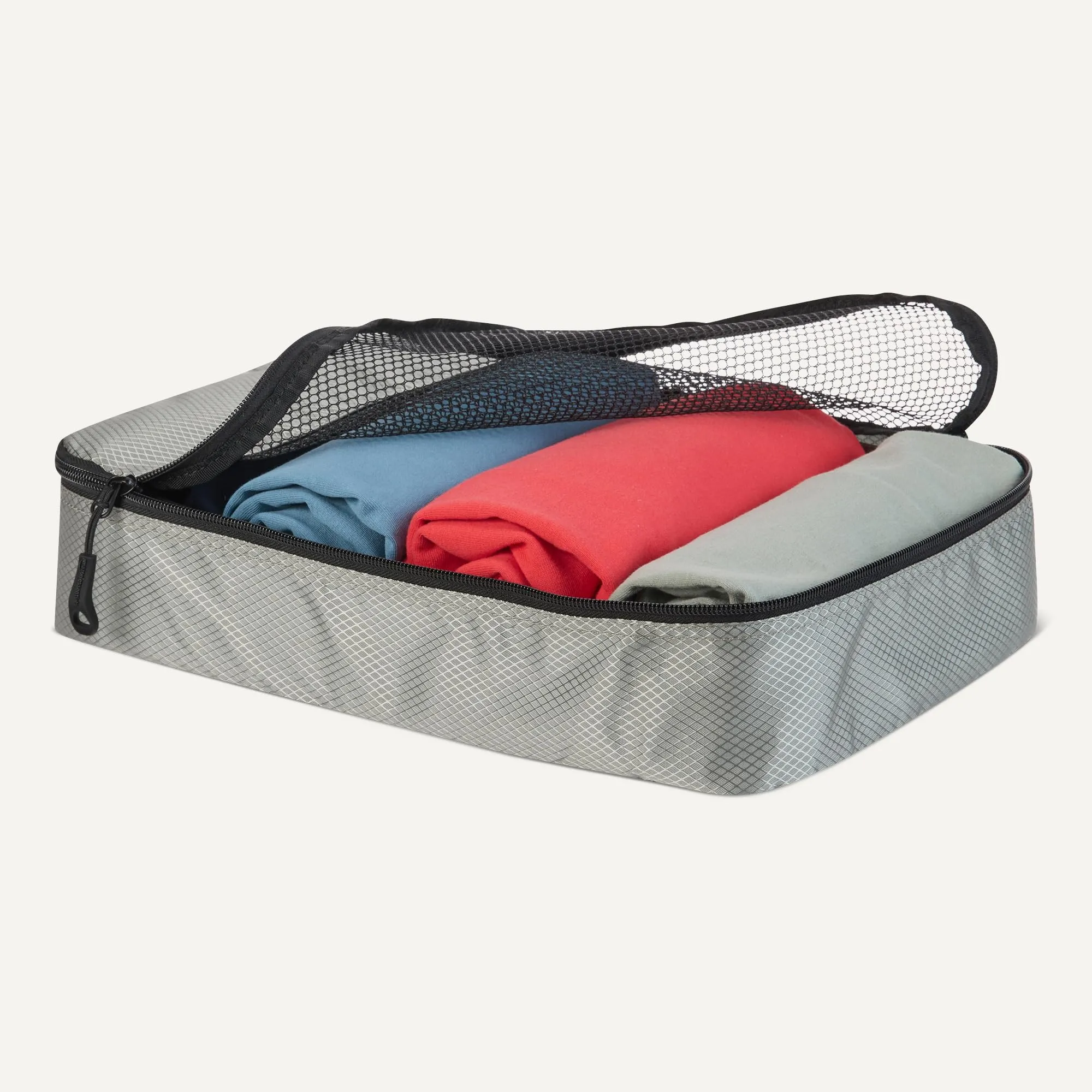 Amazon Essentials Set di 4 Packing Cube Organizer per Bagagli, S/M/L/Slim, Grigio - immagine 3
