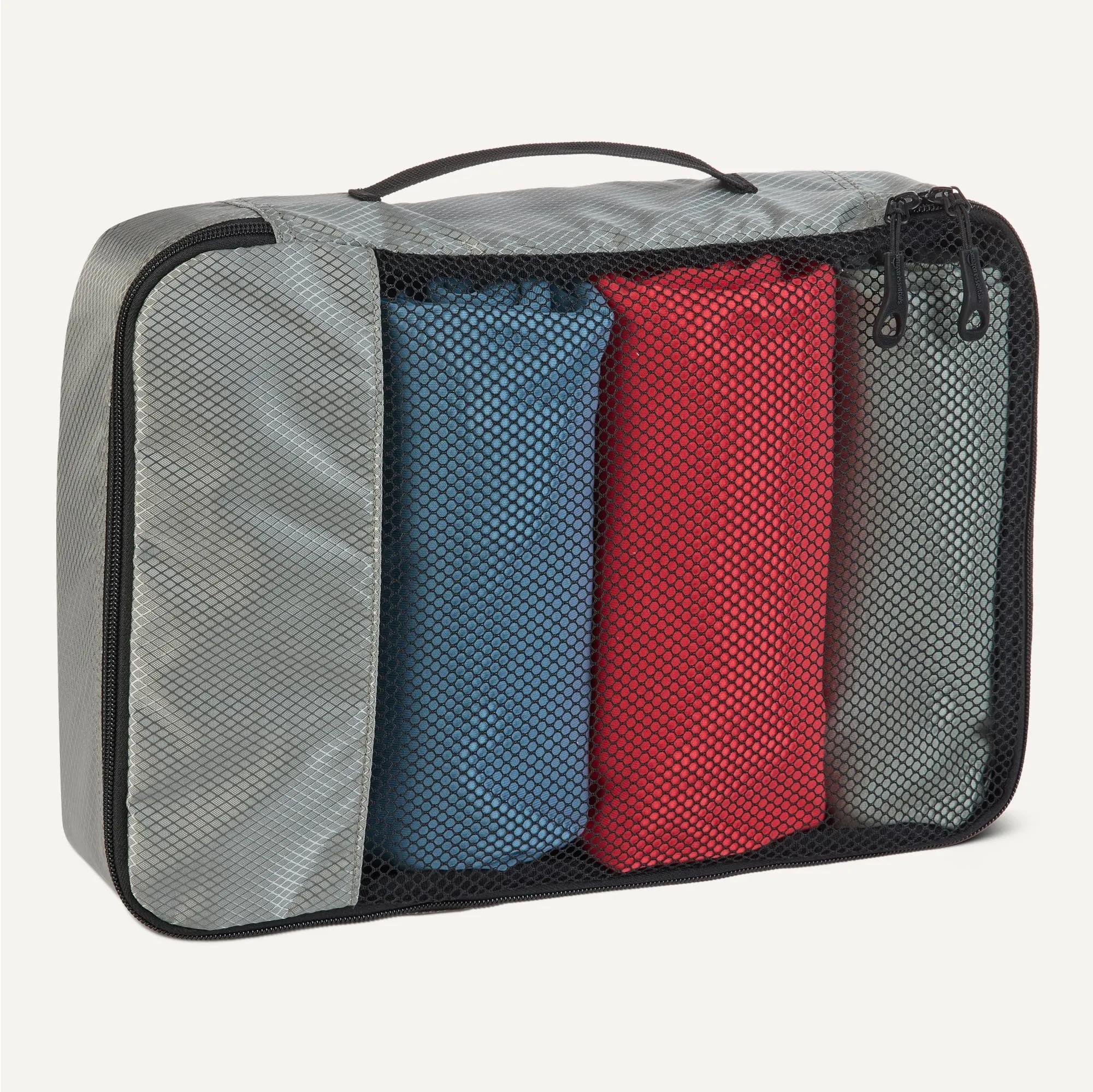 Amazon Essentials Set di 4 Packing Cube Organizer per Bagagli, S/M/L/Slim, Grigio - immagine 4