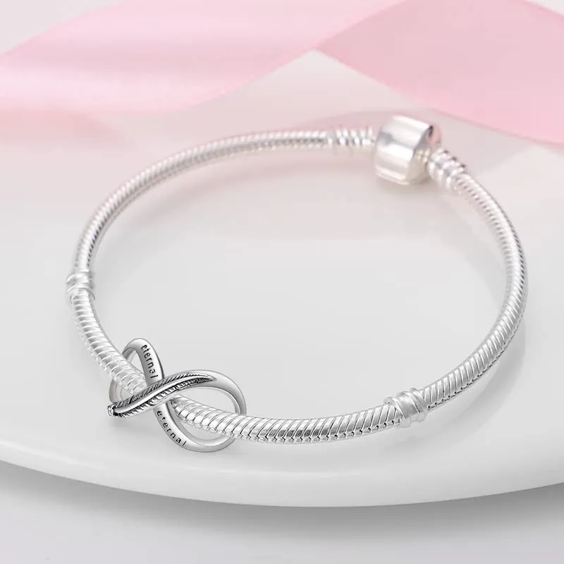 Pandach Bead Charm in Argento Sterling 925 con Cubic Zirconia per Braccialetti e Collane Europee - immagine 3