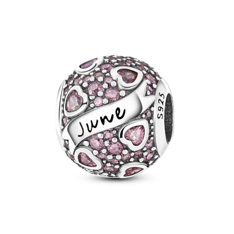 Pandach Bead Charm in Argento Sterling 925 con Cubic Zirconia, Compatibile con Braccialetti e Collane Europei - immagine 1