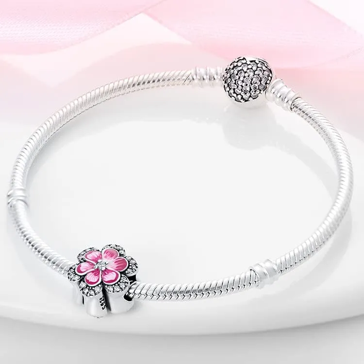 Pandach Bead Charm in Argento Sterling 925 con Cubic Zirconia per Braccialetti e Collane europei - immagine 4
