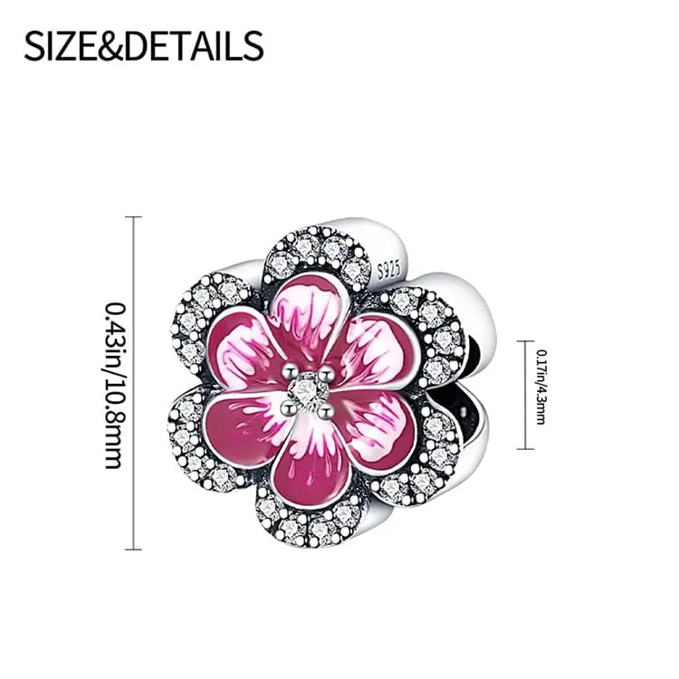 Pandach Bead Charm in Argento Sterling 925 con Cubic Zirconia per Braccialetti e Collane europei - immagine 6