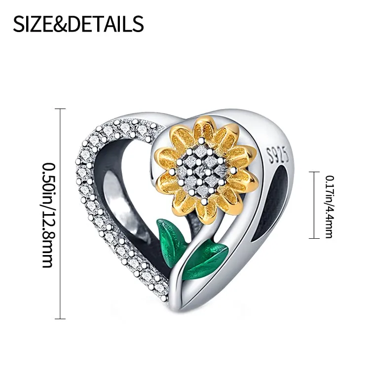 Pandach Bead Charm in Argento Sterling 925 con Cubic Zirconia per Braccialetti e Collane Europei - immagine 5