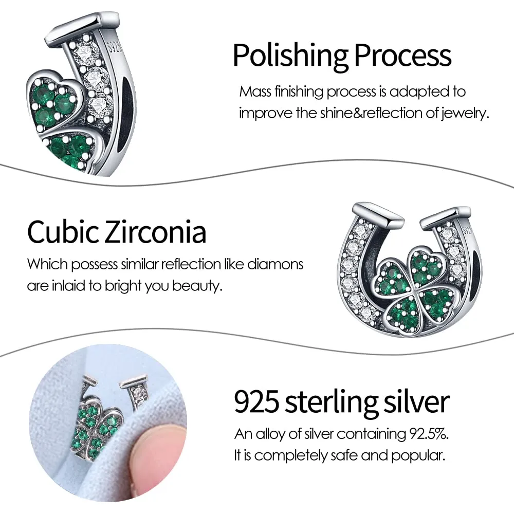 Pandach Bead Charm in Argento Sterling 925 con Cubic Zirconia per Braccialetti e Collane europei - immagine 5