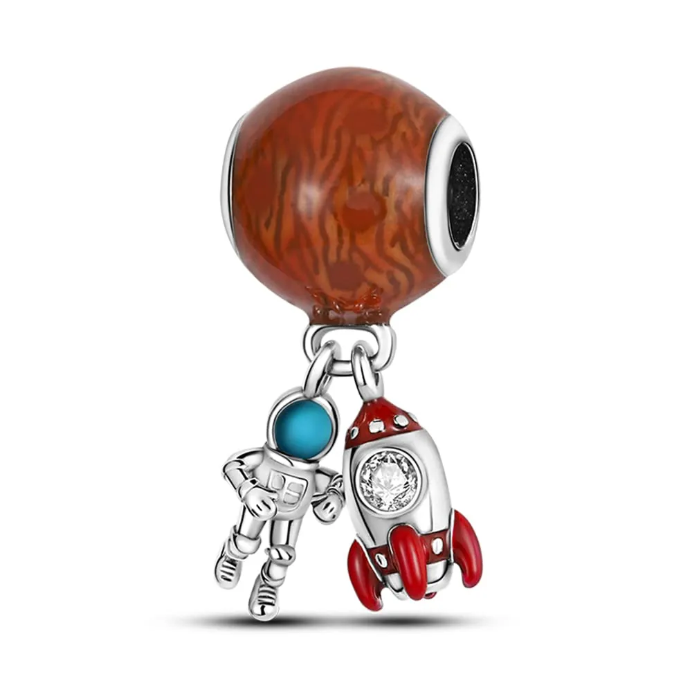 Pandach Bead Charm Ciondolo in Argento Sterling 925 con Cubic Zirconia per Braccialetti e Collane Europee - immagine 1