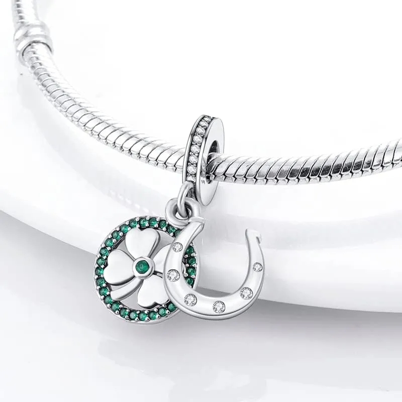 Pandach Bead Charm Ciondolo Argento Sterling 925 con Cubic Zirconia per Braccialetti e Collane Europei - immagine 3