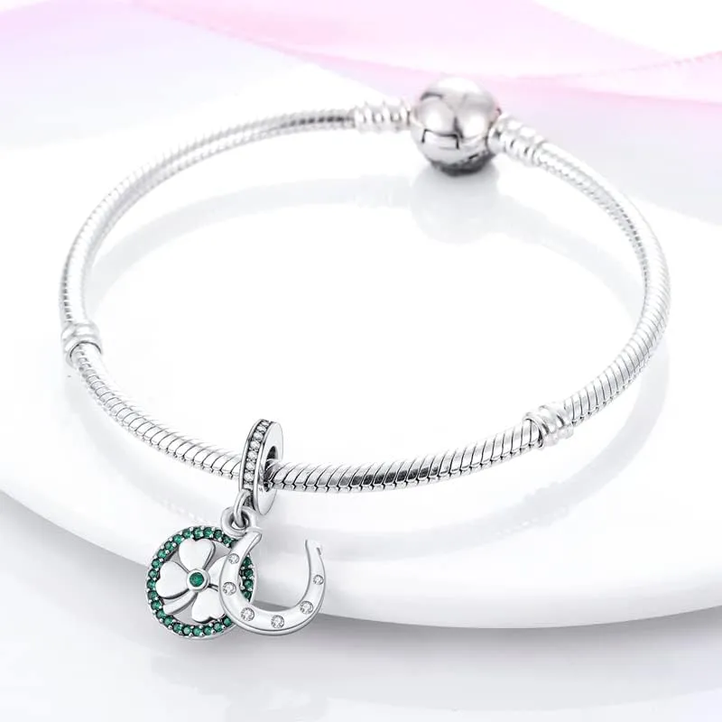 Pandach Bead Charm Ciondolo Argento Sterling 925 con Cubic Zirconia per Braccialetti e Collane Europei - immagine 4