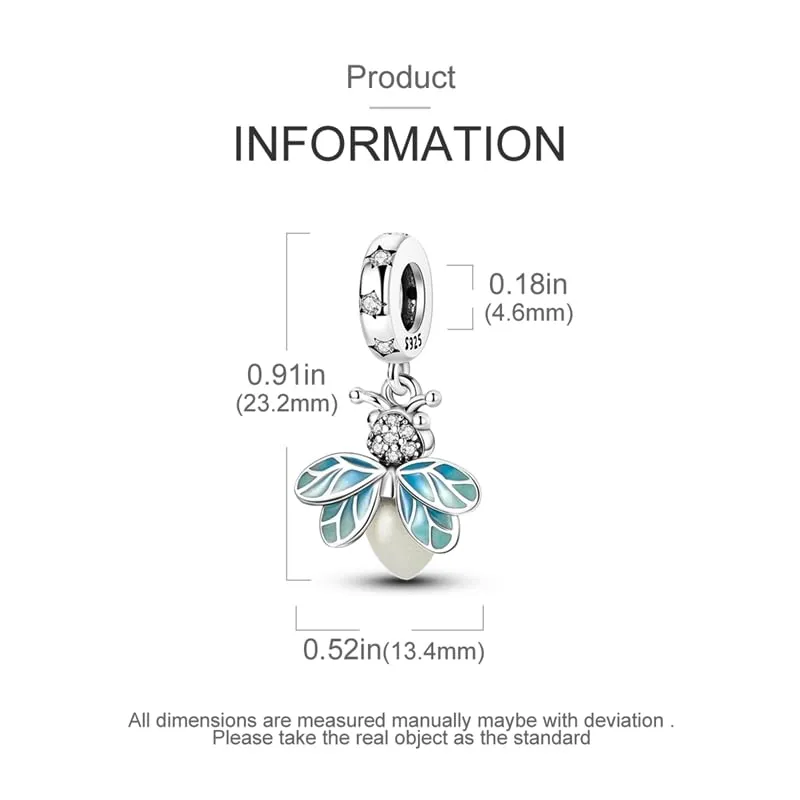 Pandach Bead Charm Ciondolo in Argento Sterling 925 con Cubic Zirconia per Braccialetti e Collane Europei - immagine 7