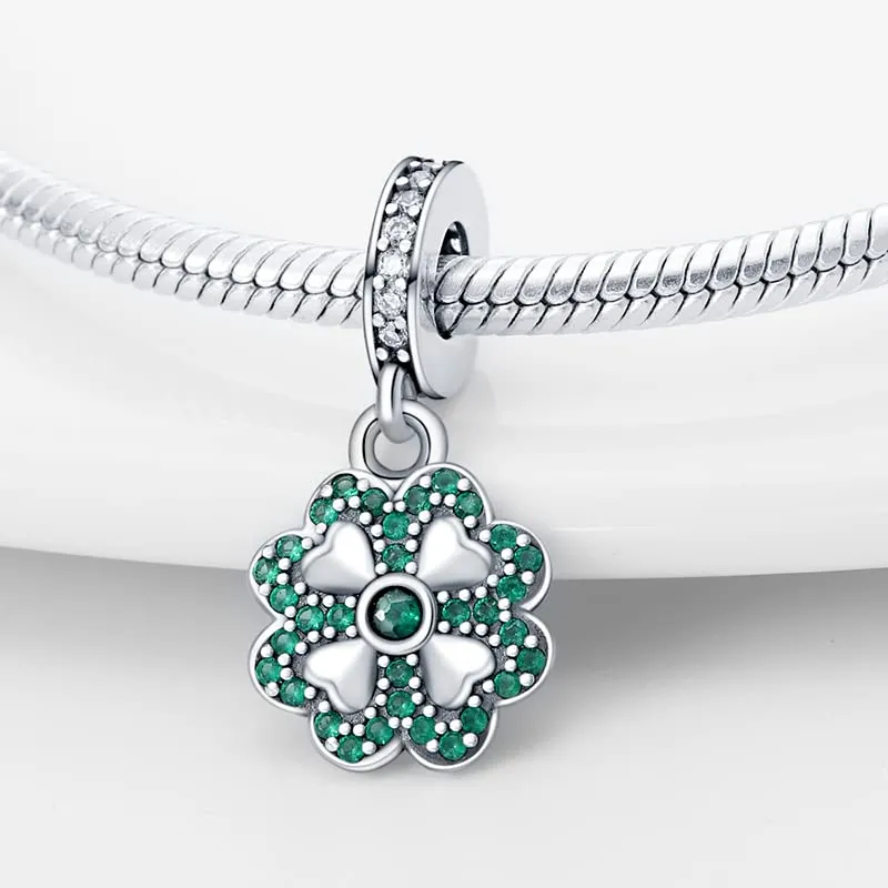 Pandach Bead Charm Ciondolo Argento Sterling 925 con Cubic Zirconia per Braccialetti e Collane Europei - immagine 2