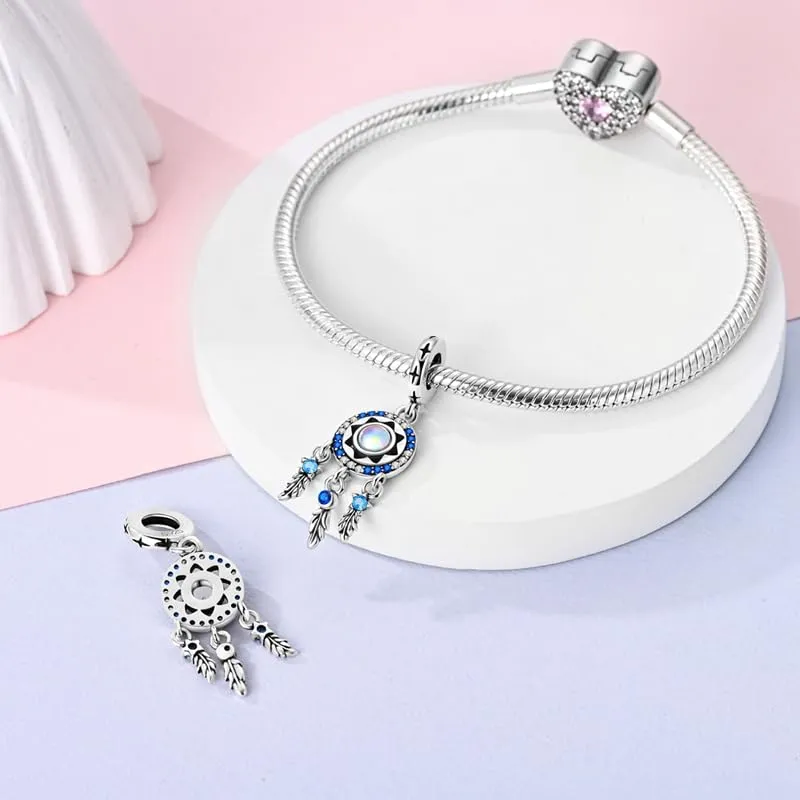 Pandach Bead Charm Ciondolo Argento Sterling 925 con Cubic Zirconia per Braccialetti e Collane Europei - immagine 3