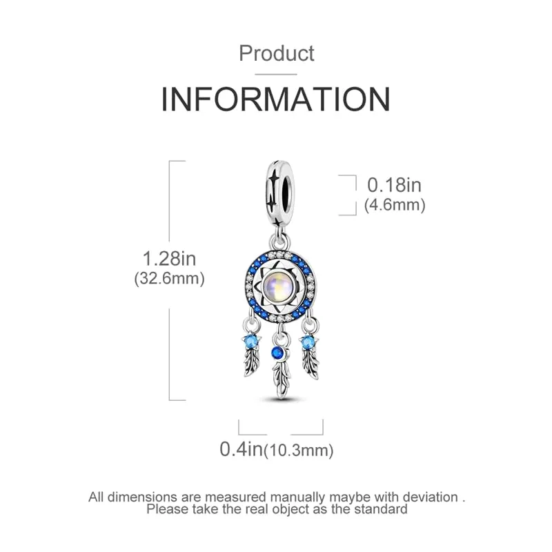 Pandach Bead Charm Ciondolo Argento Sterling 925 con Cubic Zirconia per Braccialetti e Collane Europei - immagine 5
