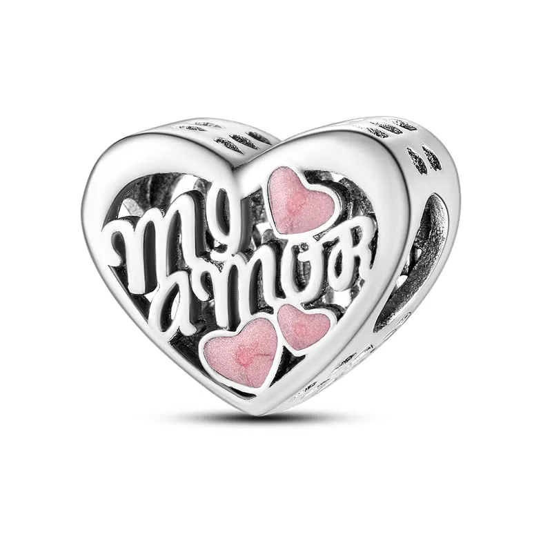Pandach Ciondolo Argento Sterling 925 con Cubic Zirconia per Braccialetti e Collane Europei - immagine 1