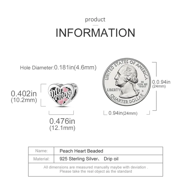 Pandach Ciondolo Argento Sterling 925 con Cubic Zirconia per Braccialetti e Collane Europei - immagine 5