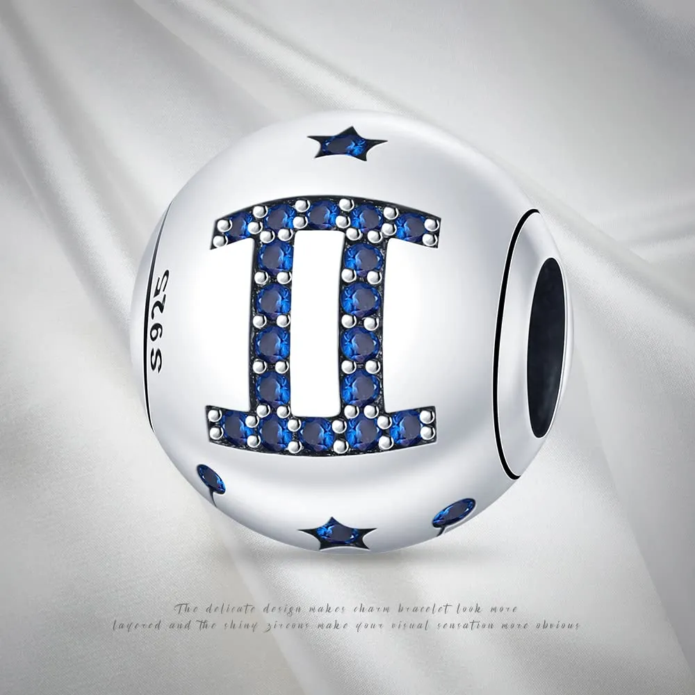 Pandach Bead Charm in Argento Sterling 925 con Blue Zirconia per Braccialetti e Collane Europee - immagine 8