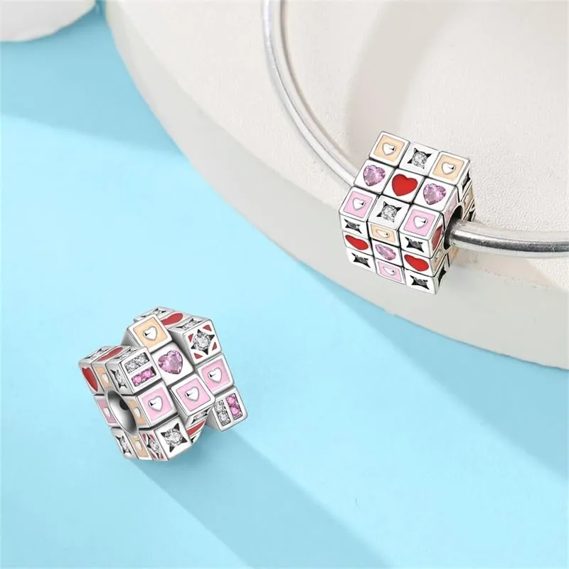 Pandach Bead Charm Ciondolo in Argento Sterling 925 con Cubic Zirconia per Braccialetti e Collane European Style - immagine 2
