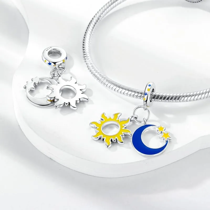 Pandach Bead Charm in Argento Sterling 925 con Cubic Zirconia per Braccialetti e Collane European Style - immagine 3