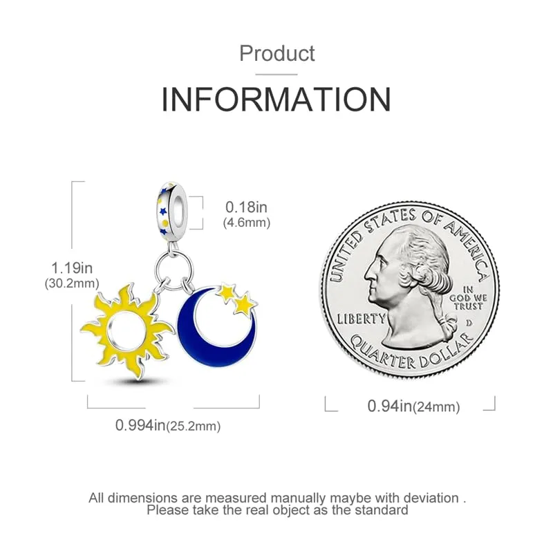 Pandach Bead Charm in Argento Sterling 925 con Cubic Zirconia per Braccialetti e Collane European Style - immagine 7
