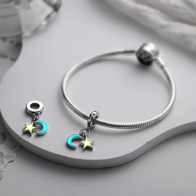 Pandach Bead Charm in Argento Sterling 925 con Cubic Zirconia per Braccialetti e Collane Europee - immagine 5